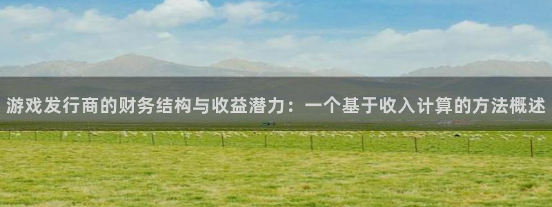 pp电子官网注册平台官网下载：游戏发行商的财务结构与收益潜力：一个基于收入计算的方法概述