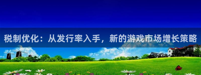 pp电子官网注册方法是什么样的：税制优化：从发行率入手，新的游戏市场增长策略